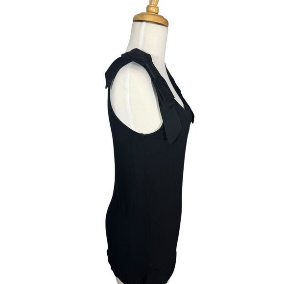 MNG Mango Black Bow Strap Scoop Neck Cami Camisole Tank Top Sz M/L - Picture 5 of 6